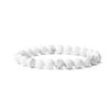 Pulsera de Cuentas de Ojo de Tigre Natural para Hombres y Mujeres Turquesa Blanca Malaquita Piedra Volcánica Piedra Esmerilada Pulsera para Parejas