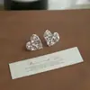 Pendientes de Plata de Ley S925 con Forma de Corazón Irregular Hueco para Mujer, Exquisitos Pendientes de Lujo Ligero de Alta Gama, Accesorios de Oreja Versátiles de Nicho