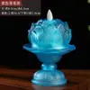 Lámpara de Loto, Lámpara Siempre Encendida, Vela Digital para el Hogar, Lámpara de Ofrenda para Bodhisattva, Lámpara de Buda, Lámpara de Altar de Cristal para Buda, Recargable