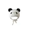 Gorro de punto estilo tejido con forro de algodón para niños, gorro de lana para otoño e invierno, gorro de felpa con protección para las orejas y gorro cálido con diseño de animales para bebés.