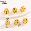 Chapado en Cobre con Oro Real Estilo Chino Oro Antiguo Gota de Aceite Aleación Espaciadores Huecos Cuentas Sueltas Accesorios para Pulseras DIY Materiales