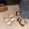 Sandalias Romanas de Suela Gruesa para Mujer 2025 Nuevo Verano Súper Calientes Moda Versátil Velcros Perezosos Casuales Zapatos de Playa