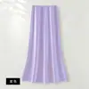 Top sin mangas de acetato morado hecho a medida para mujer con falda de tiro alto, estilo verano, adelgazante, casual, moderno y a la moda