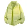 Chamarra lisa de plumas de pato blanco 90%, reversible, ligera y cálida, moderna chamarra de invierno para parejas, unisex, color liso