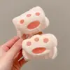Artefato Anti-Respingo Outono e Inverno Urso Puding Headband de Pelúcia Pulseira Impermeável Fofa Tira para Pulso Lava-Rosto Mangas Anti-Molhado