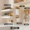 Estante de Almacenamiento de Cocina de Aluminio de Espacio Blanco, Estante de Especias Montado en la Pared sin Taladro, Estante de Suministros de Cocina y Almacenamiento General