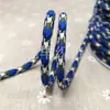 Corda de Poliéster Torcida com Núcleo de 5mm em Cores Contrastantes, Cordão de Cintura Intercolor Verde Escuro, Cordão para Alça de Chapéu, Cordão para Cadarço