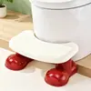 Taburete de pie para inodoro de color contrastante de lujo ligero, reposapiés auxiliar ergonómico para inodoro, taburete de plástico antideslizante para agacharse para baño