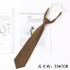 Corbata Casual Universitaria Estilo Japonés Sin Nudo para Mujer Cian Roja y Azul a Rayas Accesorios para Camisa de Foto de Graduación Pajarita Marrón Hombre