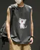 Chaleco Grande Deportivo de Hombro Verano 2025 Nuevo para Hombre Holgado Sin Mangas para Entrenamiento Camiseta de Secado Rápido Chaleco Top de Manga Corta Redondo