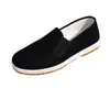 Sapatos de Pano Old Beijing para Homens, Sola Macia, Antiderrapante, de Calçar, Adequados para Trabalho, Dirigir, Sapatos de Pai, Preto, Confortáveis e Versáteis