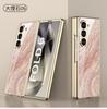 Funda de mármol para Samsung Fold6, carcasa de cristal, estilo simple, para hombre y mujer, con diseño transfronterizo de PC galvanizado rígido.