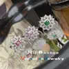 Versa transfronterizo Moda suministro Europa y Estados Unidos personalidad abierta anillo de circonita color cereza Seiko punto al por mayor