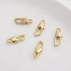 Relleno de Oro de 14K Cierre de Langosta Rectangular Forma Especial Triángulo Candado Cierre de Resorte Accesorios Material para Pulsera Hecha a Mano DIY