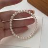 Pulseira de pérolas Shijia de prata esterlina S999, design de nicho feminino, requintado, simples, leve, luxuosa, de alta qualidade, com sensação de pulseira de prata