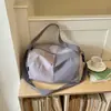 Bolso de nailon bicolor para mujer, bolso cruzado de gran capacidad, bolsa de mano versátil casual para el gimnasio, bolsa de viaje para estudiantes