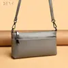 Bolso Cruzado de Cuero Genuino Denk para Mujer 2026 Moderno Casual de Gran Capacidad Tipo Cubo Piel de Vaca de Primera Capa Bolso de Hombro Cruzado