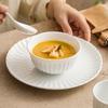 Cuenco de cerámica Dehua con forma de nido de pájaro, cuenco para sopa Tremella, vajilla individual para uso doméstico, cuenco de mesa comercial para hoteles.