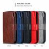 Para iPhone11 funda de cuero para teléfono móvil Samsung S20 plus color sólido patrón de cuero tarjetero apertura izquierda y derecha multifunción