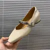 Nuevos zapatos Mary Jane para mujer con punta cuadrada, tacón grueso, corte bajo, elegantes zapatos de tacón bajo con suela blanda