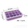 Molde de Silicona para Hielo de 15 Compartimentos Tipo Macaron Molde de Silicona Cuadrado para Cubitos de Hielo Molde de Silicona para Hielo de Fondo Suave