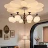 Lustre Vintage Estilo Francês para Sala de Estar, Luminária Retro Americana para Salão Principal, Iluminação Mágica de Feijão para Quarto de Pousada, Showroom