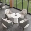Conjunto Simples e Luxuoso de Sofá Individual e Mesa de Centro para Lazer, Recepção de Hotel, Escritório de Vendas, Mesa e Cadeiras de Reunião, Recepção de Salão de Beleza