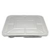 Caja de papel de hojalata barbacoa papel de aluminio lonchera desechable lonchera rectangular caja de embalaje de cangrejo de río plato de arroz horneado pescado a la parrilla redondo