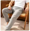 Venta al por mayor Envío directo Primavera Verano Algodón Lino Ropa de casa para mujer Cintura elástica Pierna ancha Pantalones cortos Casual Cómodo Pijama para el hogar