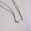 Collar de mariposa de cerámica vintage de estilo chino hecho a mano, estilo étnico femenino, moda nacional, estilo antiguo, cadena de clavícula, collar con cordón, venta al por mayor