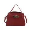 Bolso cruzado nuevo de color liso con hebilla tipo Kelly, bolso cuadrado pequeño, bolso de mano moderno y a la moda, bolso de hombro único de alto nivel para mujer