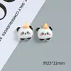 Pegamento Cremoso Panda Brillante DIY Hecho a Mano Funda para Teléfono Móvil Dibujos Animados Pasador Joyería Colgante Accesorios para el Cabello Accesorios de Almacenamiento Resina