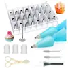Bico de Confeitar para Decoração de Bolo Conjunto Multiplo Caixa Plástica Conjunto de 72 Peças 83 Ferramentas de Decoração com Bico para Glacê de Bolo