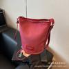 Bolso Texturizado para Mujer 2026 Otoño Nueva Moda Retro Elegante Bolso de Hombro Bolso de Axila Bolso Cruzado Bolso Cubo