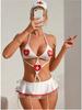 Comercio exterior transfronterizo Europa y Estados Unidos nueva lencería sexy falda de una pieza de tres puntos para mujer traje de enfermera hueco traje divertido