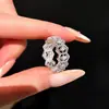 Bestseller transfronterizo: Anillo abierto versátil de moda europea y americana con corte marquesa hueco para mujer, estilo palaciego retro ins, anillo abierto personalizado