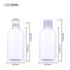 Botella de Plástico Transparente para Mascotas con Tapa Flip-Top de Mariposa Botella de Muestra para Tónico Cosmético Botella Sub de Loción para Apretar