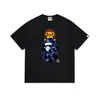 Camiseta estilosa japonesa da marca Ape Kikai Maneki Neko de manga curta para homens e mulheres, adolescentes, moda de rua e campus, camiseta juvenil de manga curta