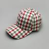 Gorra de béisbol gruesa de algodón a cuadros pata de gallo para hombre y mujer, estilo británico, cálida para otoño e invierno, nuevo estilo coreano casual que combina con todo, venta al por mayor