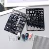 Placa de acero estampada para arte de uñas nuevo transfronterizo Rayas francesas estrellas amor fuegos artificiales herramientas de placa de acero para arte de uñas al por mayor uñas