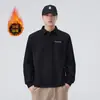 Ropa de Hombre Fengshe / Camisa Polo Estampada Nueva Primavera y Otoño 2026 para Hombre, Forrada de Polar, Engrosada, de Manga Larga, Corte Holgado, Sudadera con Cuello de Solapa