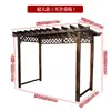 Muebles de Balcón Madera Carbonizada para Exteriores Reja para Uvas de Jardín Anti-Corrosión Mesa y Silla de Ocio para Patio Reja de Madera para Flores Trepadoras Pabellón de Casa de Madera