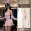 Lencería sexy, estilo abstinencia, conjunto de uniforme de conejita sexy y de deseo puro, tentación de juego de rol que realza el trasero