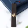 Separador de Ébano Tallado en Oro Grabado Láser con Diseño de Tótem de Bestia del Viento, Separador de Madera, Regalo Cultural y Creativo