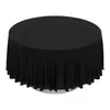 Toalha de Mesa Redonda Descartável Cor Lisa Festa Decoração de Mesa Festa Toalha de Mesa Mais Vendida na Amazon Plástico Pontilhado 84 pol
