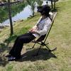 Cadeira de Espaço com Encosto Aquecido Dobrável Cadeira de Balanço ao Ar Livre Pausa para Almoço Lazer Cadeira Lua Reclinável Jardim Acampamento ao Ar Livre