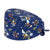 Gorro de Enfermera de Encaje de Algodón Puro con Cordones para Mujer, Gorro Estampado para Quirófano para Hombres, Pañuelo de Cabeza de Color Sólido con Letras para Profesiones Dentales y Orales