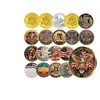 Monedas conmemorativas metálicas de comercio exterior personalizadas, monedas conmemorativas en relieve 3D de los 12 signos del zodíaco, en stock