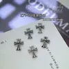 Acessórios de nail art de cruz estilo escuro, populares cruz retro gótica pentagrama de liga prata antiga decorações de unha