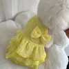 Ropa para Perros Gatos Estilo Coreano Ins Marzis Verano Tirantes Color Macarrón Dopamina Tricolor Falda